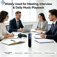 Enregistreur vocal numérique Q53 avec haut-parleur intégré, écran TFT 0,96 pouces, affichage des paroles, utilisation pour les réunions, lecteur MP3