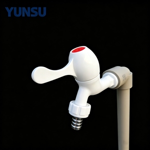 ก๊อกน้ำพลาสติกยุคใหม่ YUNSU ขนาด 1/2 นิ้ว สำหรับสวน พร้อมท่อและมือจับ ติดผนัง ใช้งานกลางแจ้ง ผิวขัดเงา - Product Image 1