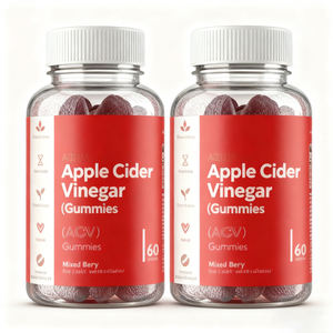 Suplementos Detox Imunológicos em Gomas Mastigáveis de Vinagre de Maçã (ACV) com Musgo Marinho, Sabugueiro, Cranberry, Ashwagandha e Biotina para Atacado - Product Image 1