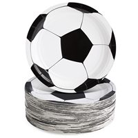 Assiette en papier à thème de ballon de football rond OEM jetable de 7 pouces Style moderne CMJN Fournitures de fête d'anniversaire Décorations Usine directe