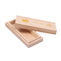 Petites caisses de rangement en bois, lot de 3, boîtes cadeaux en bois brut avec couvercle coulissant pour bougies et autocollants