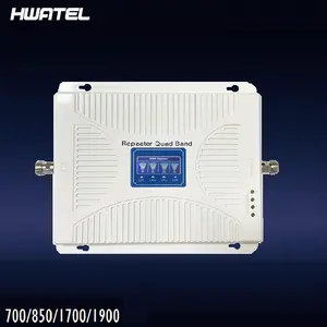 HWATEL户外wcdma gsm dcs wcdma LTE 4波段2G 3G 4G 5G中继器多频段蜂窝放大器，带700MHZ 850 1900 1700 2100