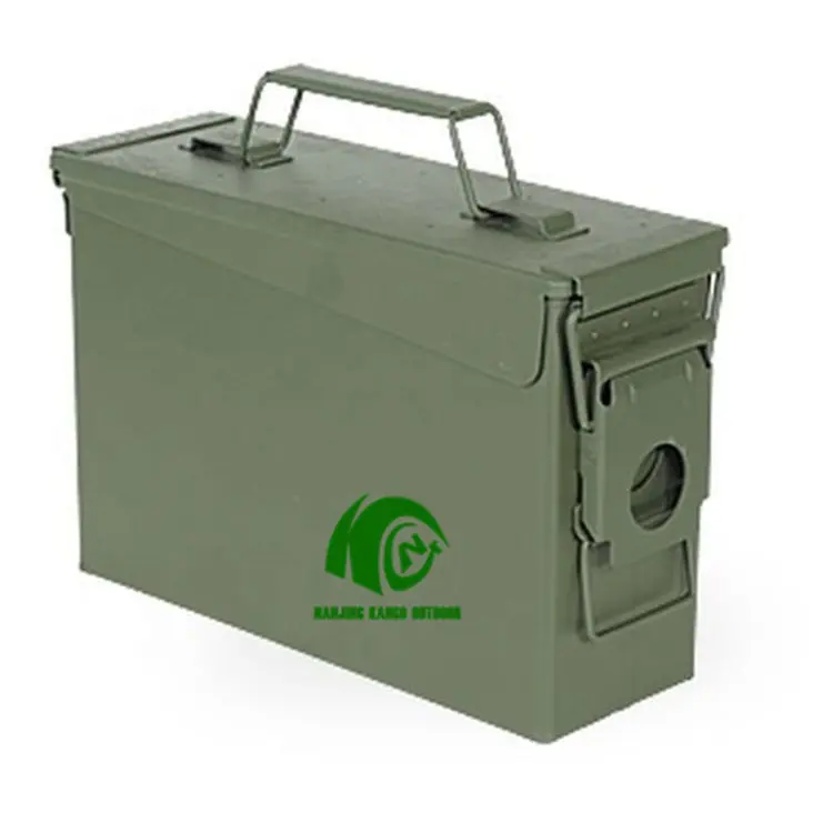 KANGO boîte métallique classique conteneur de stockage en métal avec système de verrouillage avant cartouche boîte en acier boîtes métalliques étanches