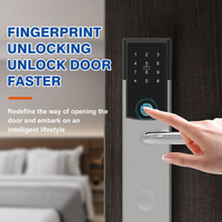 Cerradura Electrónica para Puerta de Hogar con Aplicación TTlock, Cerradura Digital con Huella Dactilar, Llave de Tarjeta, Desbloqueo Remoto, Contraseña, Cerradura Inteligente de Alta Calidad