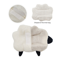 Coussin chauffant micro-ondes micro-ondes en forme de mouton Design mignon Pack de chaleur réutilisable Pack de chaleur de thérapie d'oreiller de graines de lin