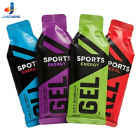 Sachets vides de suppléments de gel énergétique liquide à impression personnalisée, pochette d'emballage avec boîte