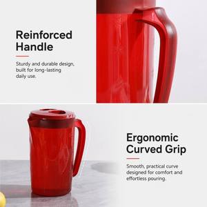 <b>Large</b> Capacity Plastic Water Pitcher Jug Heat Resistant Food Grade BPA Free PP Colorful for Home Restaurant Outdoor Party - Product Image 6