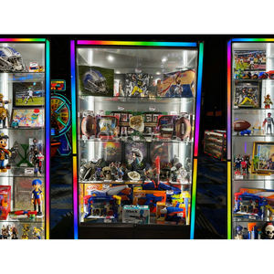 Vitrine de magasin de poupées, base colorée, <span class=keywords><strong>comptoir</strong></span> en verre, vitrine murale à vision complète, vitrine de magasin de jouets avec éclairage - Product Image 3