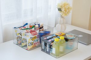 Trong suốt đựng thức ăn tổ chức hộp Stackable lưu trữ bin cấp thực phẩm nhựa cho tủ bếp nhà tổ chức - Product Image 6