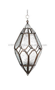 Candelabro geométrico de hierro y vidrio para decoración interior y exterior, soporte de Metal para farol - Product Image 4