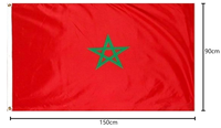 Drapeau national marocain de haute qualité, nouveau design, 3x5 pieds, drapeau du Maroc