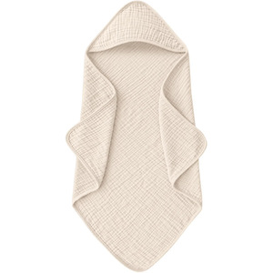 Tessuto di <span class=keywords><strong>cotone</strong></span> mussola tinta unita bambino asciugamano da bagno con cappuccio per bambini <span class=keywords><strong>accappatoio</strong></span> 76*76cm - Product Image 4
