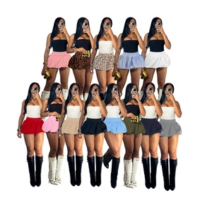 Women's Bubble <strong>Skirt</strong> Elastic High Waisted Puffy Skorts <strong>Shorts</strong> Y2k <strong>Skirts</strong> with <strong>Shorts</strong> <strong>Underneath</strong> - Product Image 1
