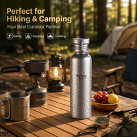 Bouteille d'eau sportive en titane pur pour l'extérieur, grande capacité, tasse portable en alliage de titane pour le cyclisme, le camping et les activités de groupe