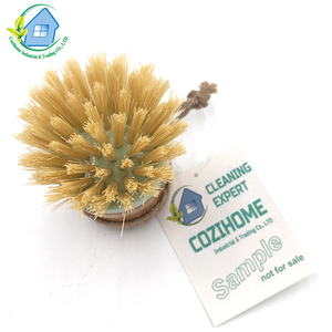 De bambú cepillo para vegetales con mango redondo de fruta natural plato depurador <span class=keywords><strong>Pan</strong></span>/lavabo/ollas/limpio - Product Image 3