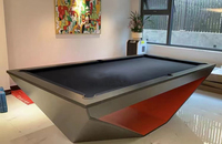 Table de billard BC-03 personnalisée 7/8/9 pieds à prix d'usine avec coussin en ardoise, pieds en bois massif, queue de billard incluse