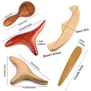 Ahşap masaj sopası lenfatik drenaj masaj Anti selülit vücut şekillendirici için ahşap terapi aracı el kas Relax