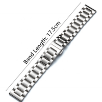 Bracelet de montre mécanique classique en acier inoxydable de haute qualité à trois maillons, personnalisable, modèle 2026