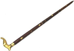 Premium Carved Wooden <b>Walking</b> Cane with Royal Head Handle Leather Cover Portable Hiking <b>Walking</b> <b>Stick</b> - Product Image 3