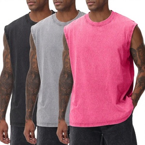 Men's Sleeveless O-Neck <b>Tank</b> <b>Top</b> Solid Color Casual <b>Knitted</b> Cotton Muscle Shirt Pink Gray <b>Black</b> - Product Image 1