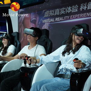 Komik VR sinema sanal gerçeklik oyun 9D VR oyun makinesi 3 koltuklar VR hareket simülatör ekipmanları - Product Image 6