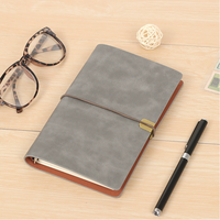 Vintage Strap Notebook A6 Notizblock Weiches Leder Lose blatt Kopie Imitation Leder tagebuch Blank Kraft papier Ledger
