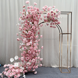 Fondo Floral Rosa para Eventos y Bodas, Camino de Mesa de Flores Artificiales para Decoración de Fiestas y Eventos - Product Image 2