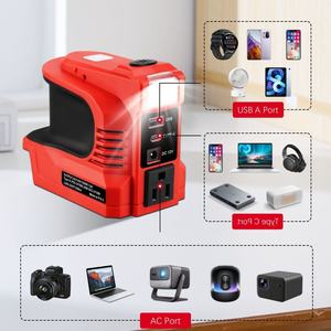 Nuevo Inversor Convertidor, Salida de 180W, Compatible con Baterías de Litio para Herramientas Eléctricas Makita y <span class=keywords><strong>DeWalt</strong></span> de 18V-21V, Salida DC/USB/AC - Product Image 4