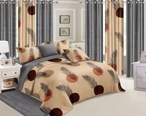 Set di Biancheria da <span class=keywords><strong>Letto</strong></span> in Microfibra Spazzolata <span class=keywords><strong>con</strong></span> Copripiumino, Lenzuolo e Tende Coordinate, 6 Pezzi per Camera da <span class=keywords><strong>Letto</strong></span> - Product Image 3