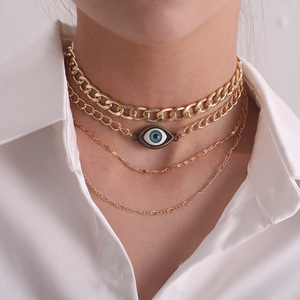 Bán Buôn Evil Eyes Đính Cườm Vòng Cổ Trang Sức Choker 3 Lớp Muti Lớp Số Lượng Lớn Mắt Ác Layered Vòng Cổ - Product Image 5