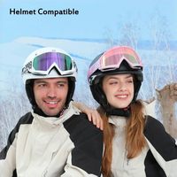 Masque de ski à lentilles magnétiques, système de fixation par clip, protection UV400, anti-buée, miroir, monture intégrale en TPU, sangle réglable, adulte