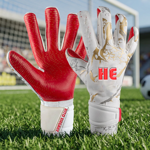 Guantes de Portero Cómodos con Color y Diseño Personalizados, Palma con Impresión de Silicona en el Dorso, Látex Acuático, Correa Elástica Integrada - Product Image 2