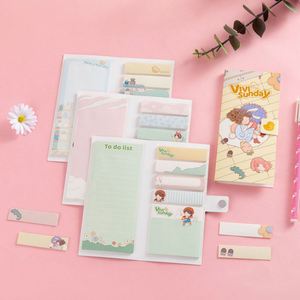 Cute Stationery Set Sticky Notes Set Kawaii School Supplies <b>Memo</b> <b>Pads</b> Magnet Buckle - Product Image 2