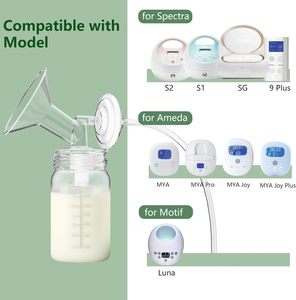 Bouteille de stockage de lait maternel pour bébé, 180 ml, PP, bleu, rose, blanc, vert, large diamètre, avec bouchon à vis, joint en silicone, résistante au réfrigérateur - Product Image 2