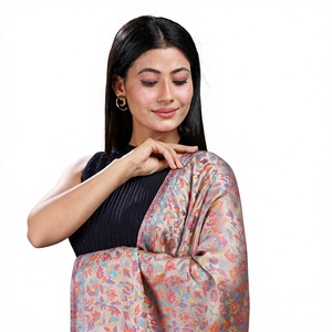 Chal de Lana Pura con Diseño Jacquard de Animales Bohemios, Transpirable y Suave al Tacto, para Mujer, Ideal para Uso Diario y Viajes - Product Image 4