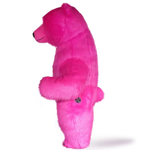 Efun özel pembe şişme kutup ayısı çizgi film kostümü maskot şişme yetişkin boyutu şişme karikatür Polar ayı kostümü - Product Image 3