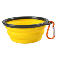 Bol pliable de voyage Portable en Silicone pour chien, logo personnalisé, nourriture, chien
