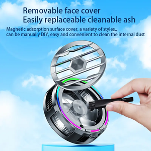 <span class=keywords><strong>Radiateur</strong></span> magnétique à effet RVB puissant X95 pour ordinateur portable/<span class=keywords><strong>tablette</strong></span> congélation interrupteur de réfrigération contrôle nettoyable conception anneau lumineux - Product Image 4