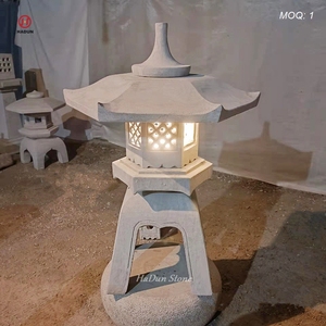 Lanterne japonaise en pierre de jardin Rokkaku <span class=keywords><strong>Yukimi</strong></span> - Product Image 2