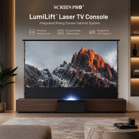 Meuble TV laser intelligent SCREENPRO 84-130 pouces pour projecteurs UST, meuble intégré avec écran ALR motorisé à levage au sol