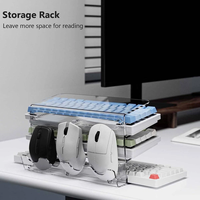 Support de Rangement pour Clavier et Souris en Acrylique Personnalisé en Usine, Organisateur de Bureau à 3 Niveaux, Présentoir pour Clavier, Support pour Clavier de Jeu
