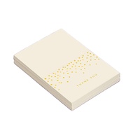 Carte de vœux pliée en papier couché 300g avec estampage à chaud or, carte de remerciement professionnelle de haute qualité, impression offset, carton 17,5x12,5cm