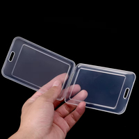 Porte-carte d'identité transparent double face en plastique personnalisable, étanche, pour employés, étudiants