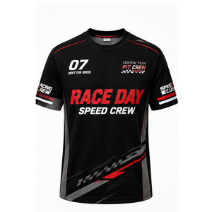 Camiseta gráfica de carreras para hombre, camiseta de deportes de motor con estampado de bandera a cuadros, ropa informal de calle, camiseta para el día de la carrera - Product Image 5