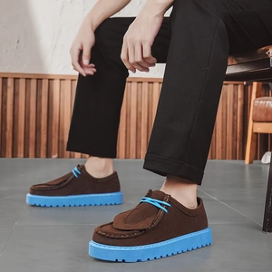 รองเท้า MB Matte Superfine Fiber Snail Shoes รุ่นผู้ชาย สไตล์ฤดูใบไม้ร่วง รองเท้าโลฟเฟอร์สำหรับวัยรุ่น สไตล์เรโทรอังกฤษ ระบายอากาศได้ดี ซับในตาข่ายกันลื่น - Product Image 3