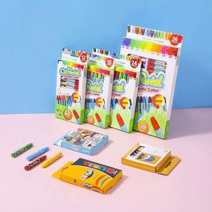 Custom Oil Pastel School Art Set 24 Colors Six-Shaped Customizable Logo - Product Image 3