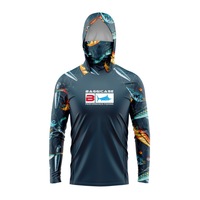Sweat-shirts solides en gros pour hommes, logo personnalisé de haute qualité, sweat-shirt de chasse UPF 50 à manches longues pour la pêche en plein air
