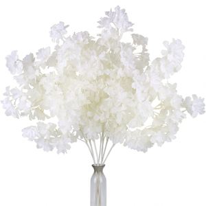 Artificial Decor Flowers Wholesale High Quality <b>Light</b> White Silk Cherry Blossom <b>Branches</b> Environment Friendly Valentine's Day - Product Image 1