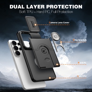 Nueva Funda Mate para Teléfono Samsung S26 S23 S24 S25 Ultra Plus A57 A37 A36 A56 con Soporte Giratorio y Cubierta Protectora Deslizante para Cámara - Product Image 6