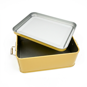 Multicolor Rectangular Double Clasp Metal Tin Box Lockable Storage Tin Can For Cookie Candy Jewelry Gift Packaging - Product Image 2